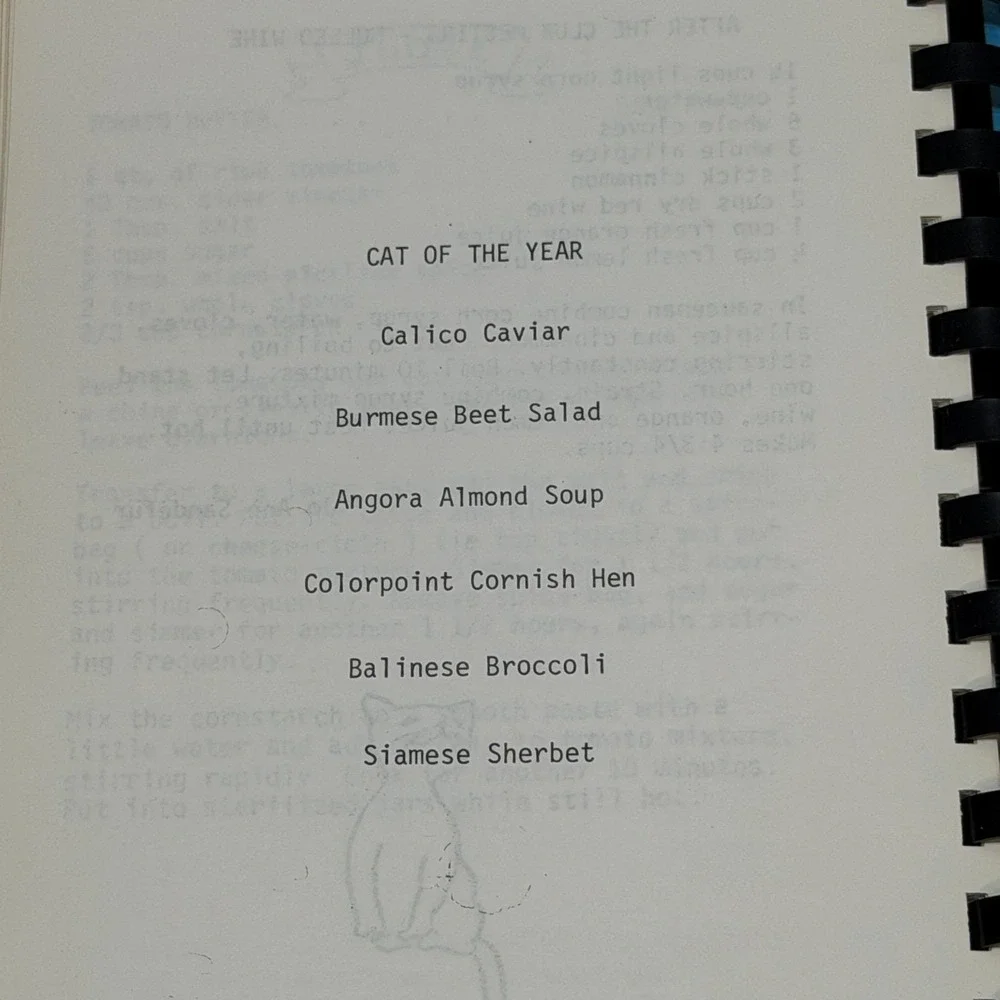 Vintage c. 70s Purr-fect Cookbook Cat Themed Crestwood Kentucky Spay Neuter Fund